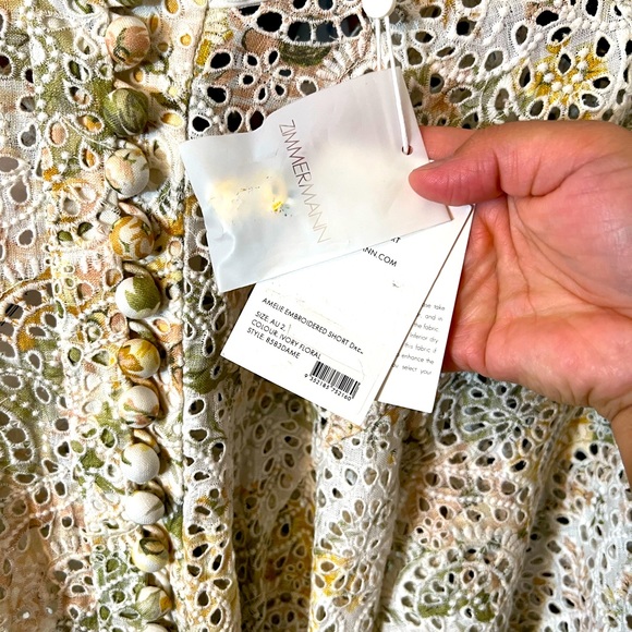 Zimmermann Dresses Zimmermann Amelie Embroidered Mini Dress Poshmark